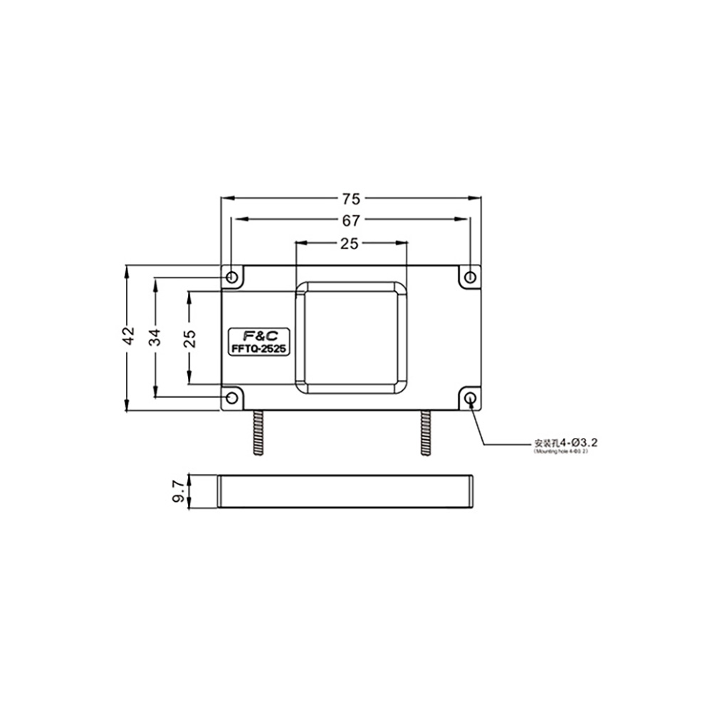 FFTQ-2525 2M Slot-type fiber optic cable 
