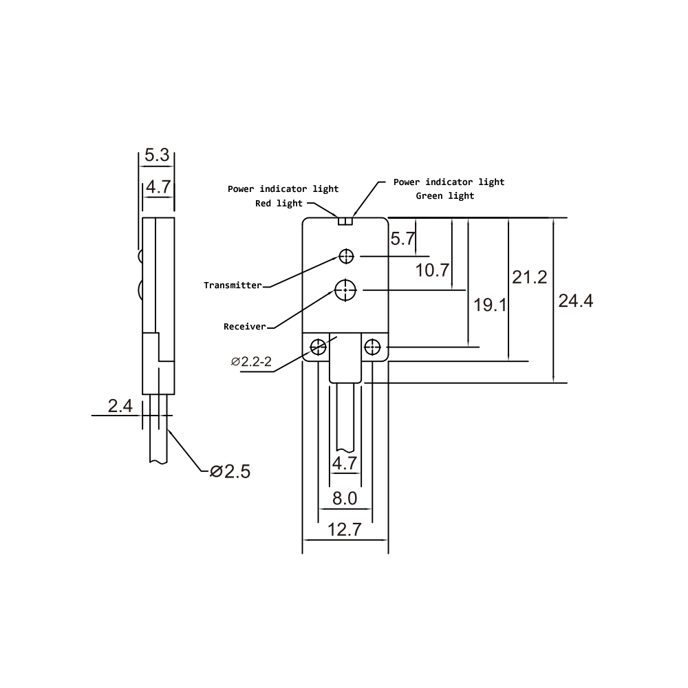 SJRR-S1.5N-B R2M Background Suppression Diffuse-reflection Photoelectric Sensor