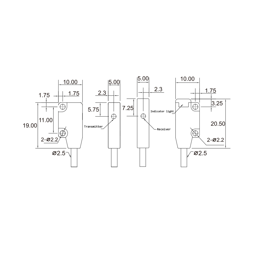 SJTR-S50N R2M Through-beam Photoelectric Sensor