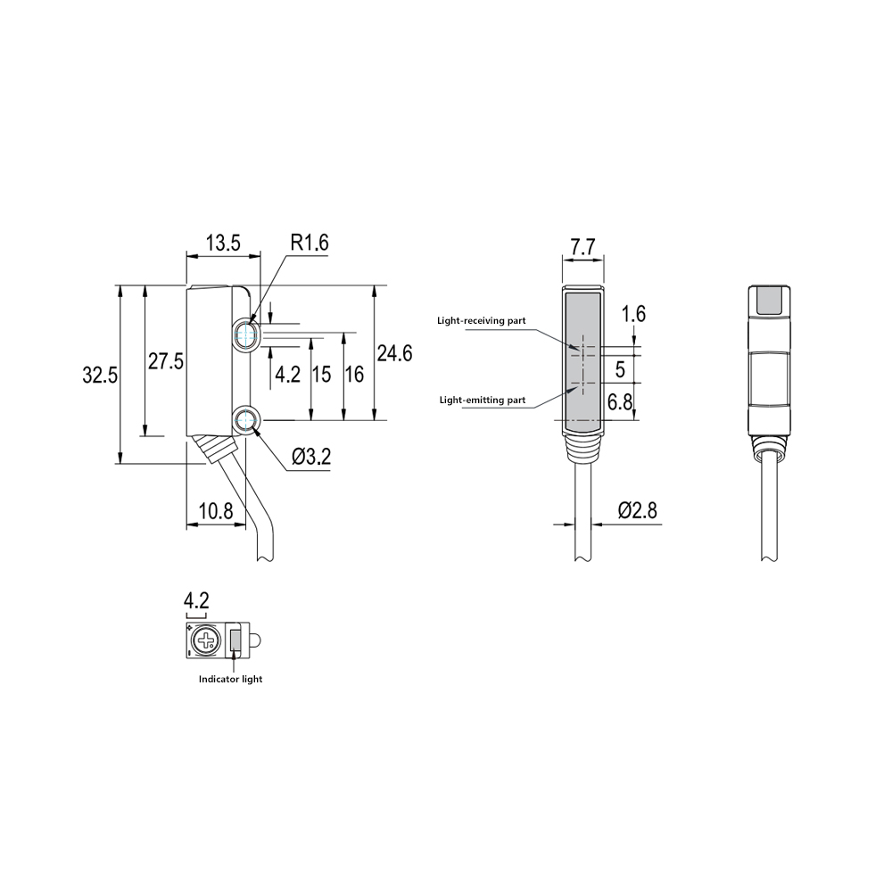 BGS-SS12N R2M Background Suppression Photoelectric Sensor