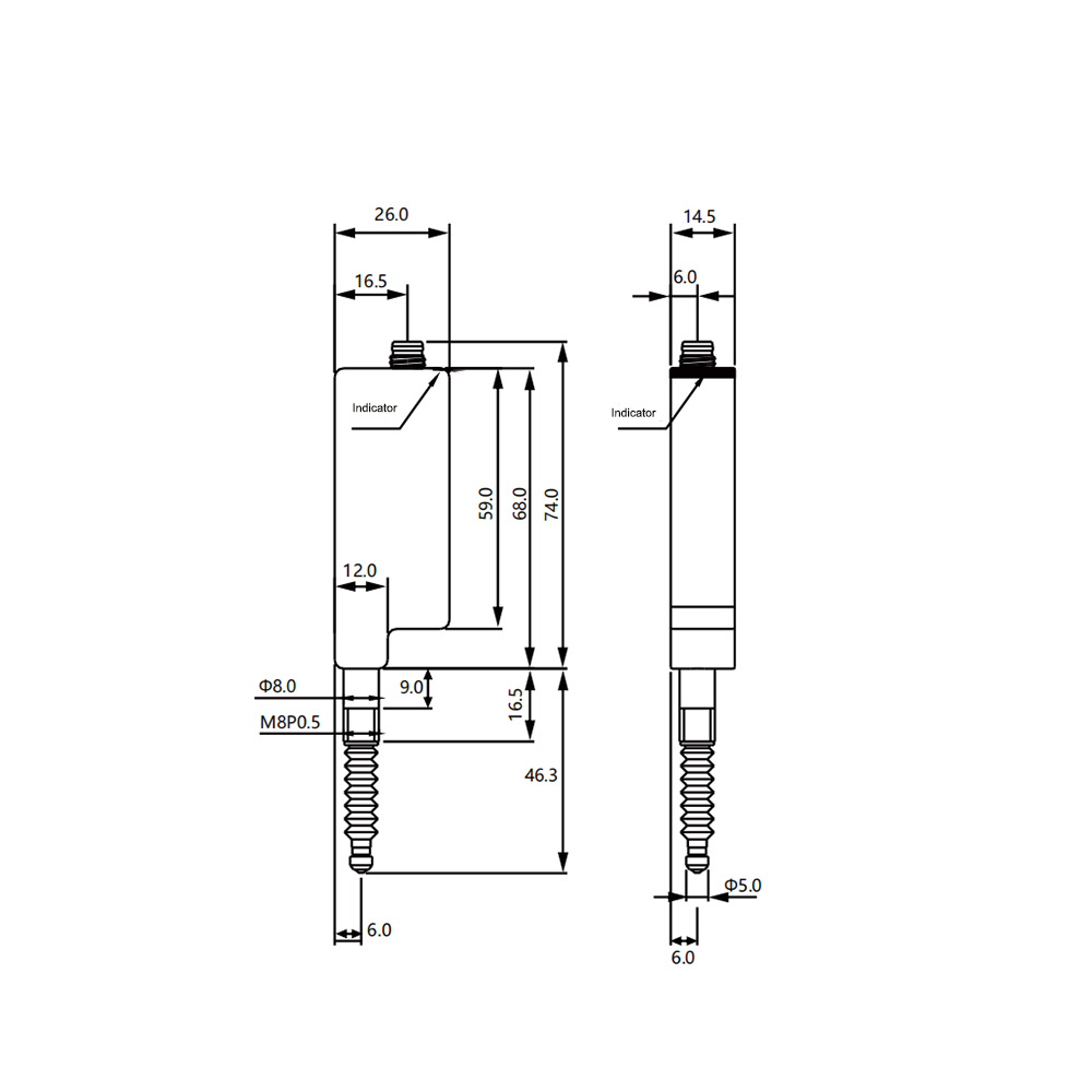 JCWY-GTD1205/485 Contact displacement sensor