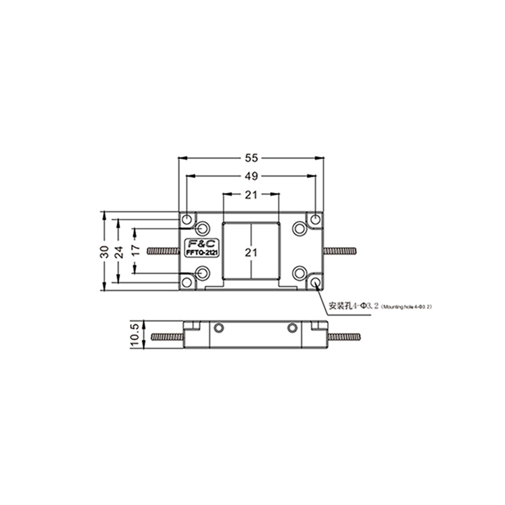 FFTQ-2121 2M Slot-type fiber optic cable 