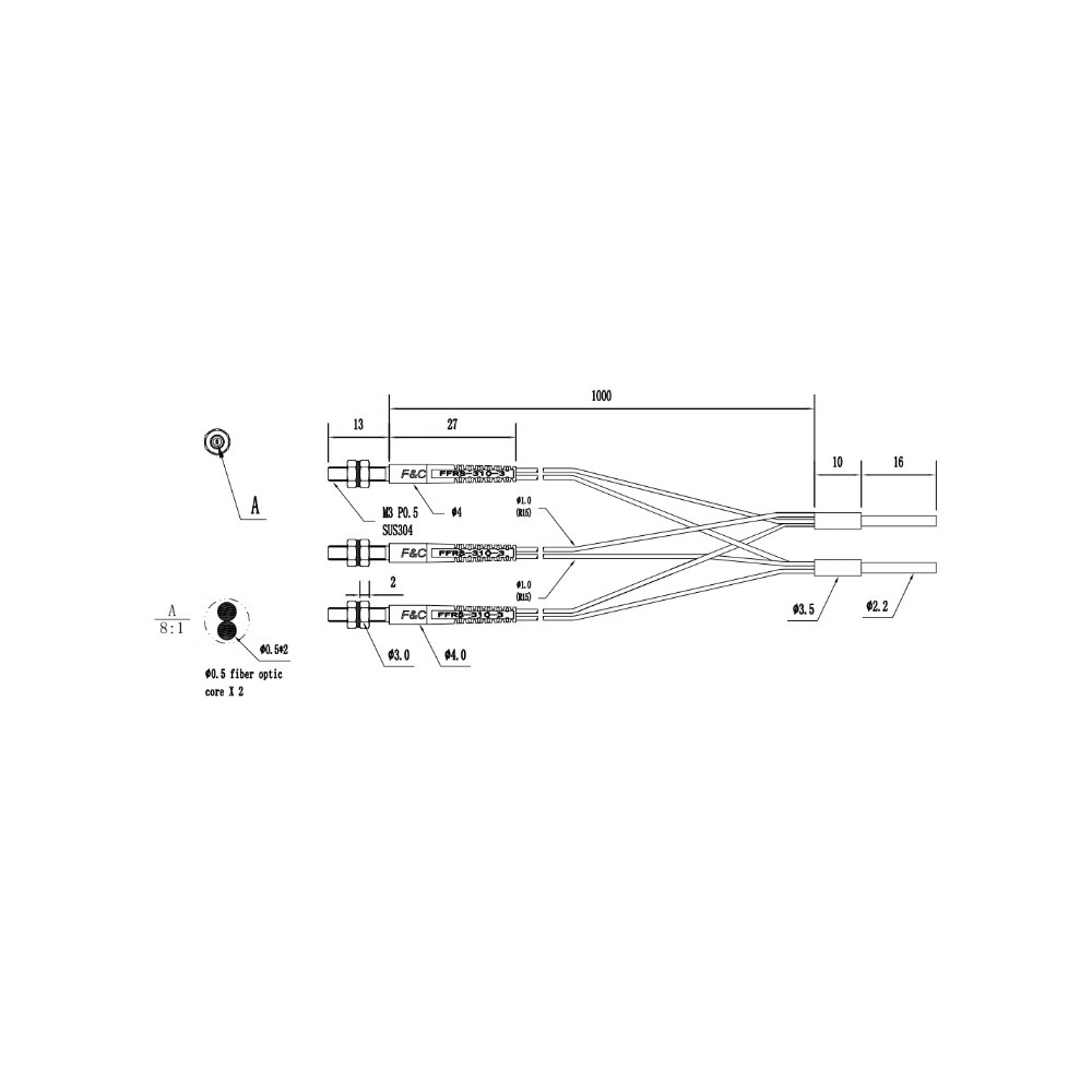 FFRS-310-3 Multi-head slot-type fiber optic cable