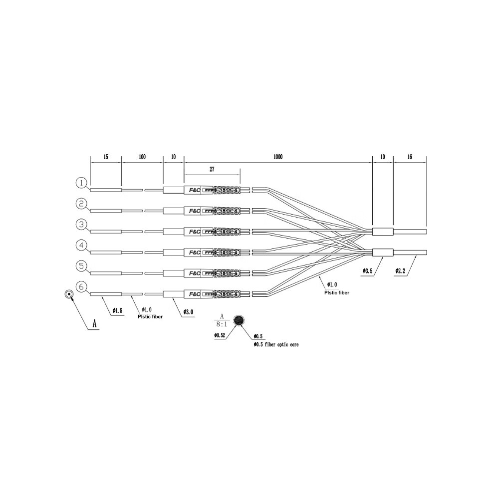 FFRS-1510-6 Multi-head slot-type fiber optic cable