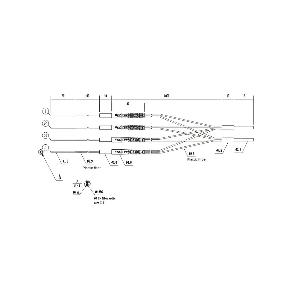 FFRE-1510-4 Multi-head slot-type fiber optic cable