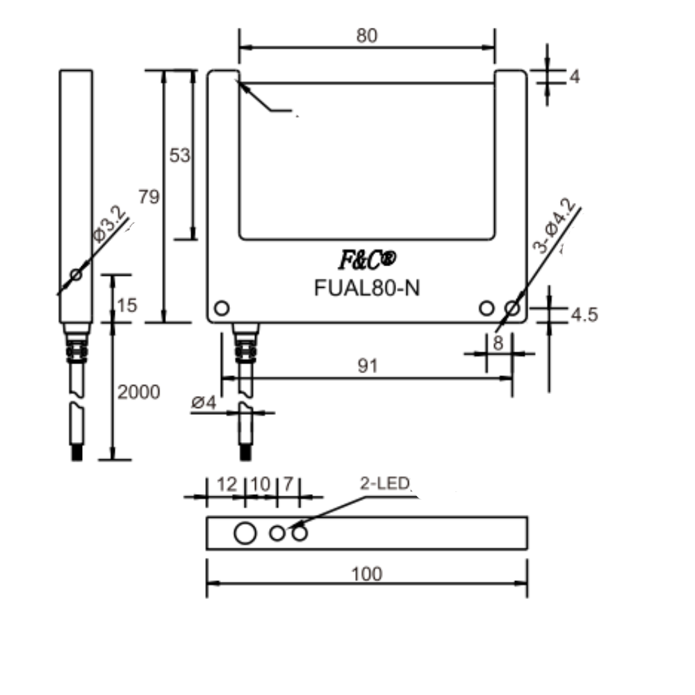 FUAL80-N KT Slot-type Photoelectric Sensor