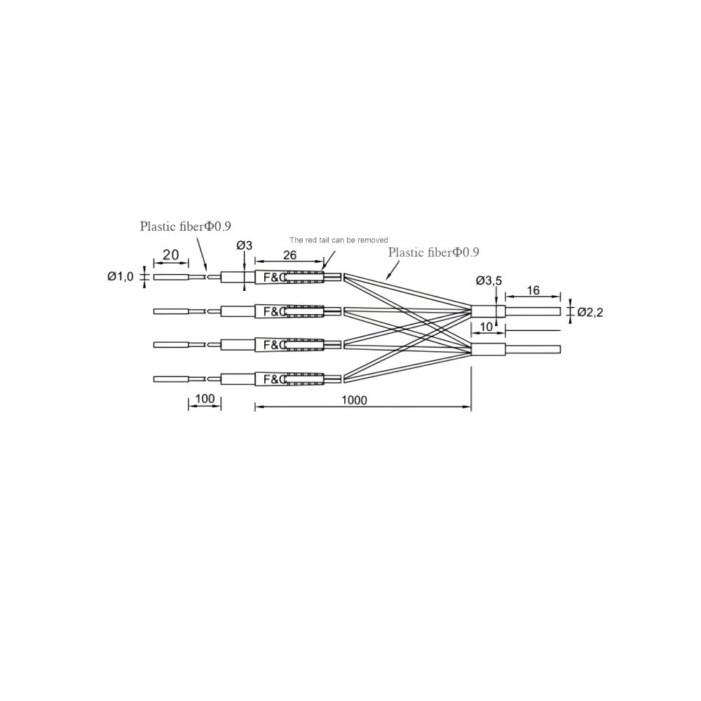 FFRE-1010-4 Multi-head slot-type fiber optic cable