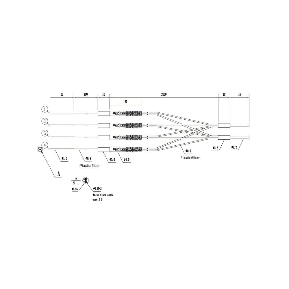 FFRE-1020-4 Multi-head slot-type fiber optic cable