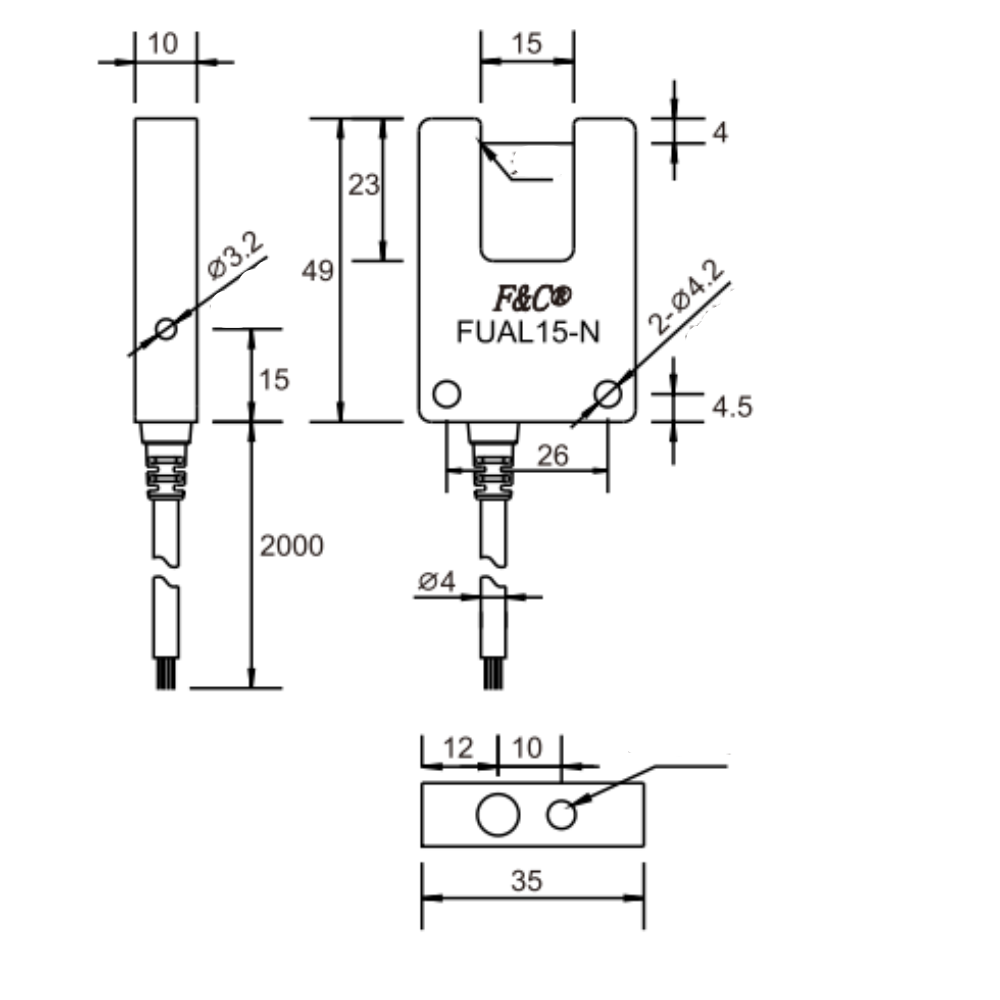 FUAL15-N KT Slot-type Photoelectric Sensor