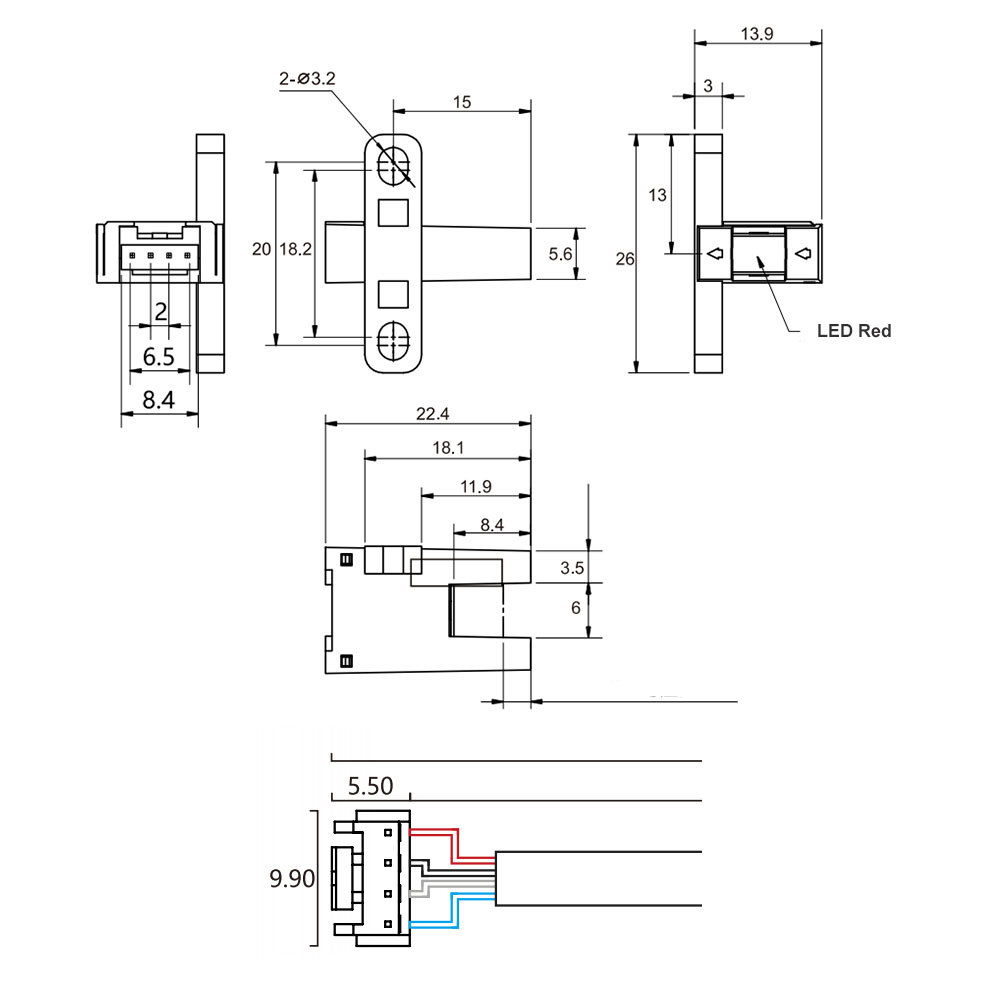 FC-SPV263Z/D Through-beam Photoelectric Sensor